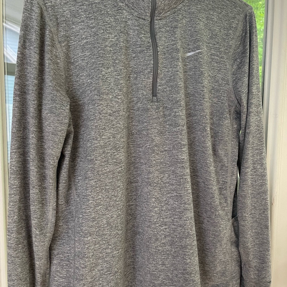 Nike Dri-FIT Running Top in Gray